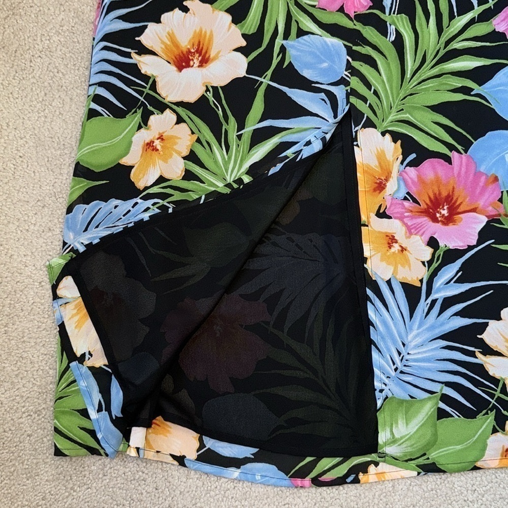 Vintage Emma James Tropical A-Line Skirt Hawaiian Lightweight 90s Size 8 - Picture 4 of 6